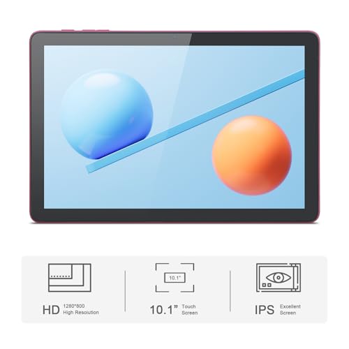 C idea 10.1 inch tablet,Android 13 Tablets,1280x800 IPS HD Touch Screen,8GB,WiFi, Bluetooth,GPS, Dual Camera, Long Lasting Battery Tablet,CM8800 Plus (Red)