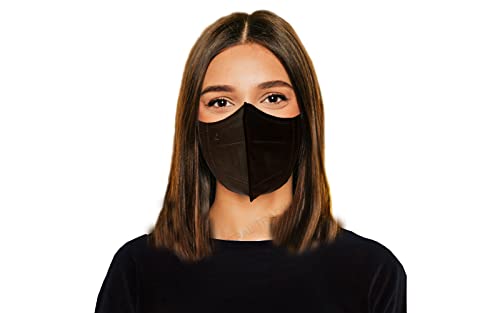 MALPURWALA 3D Protective Face Mask for Adults (50pcs) (Full Black)