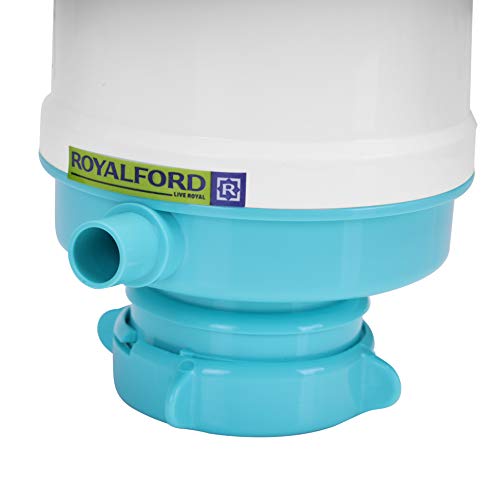 Royalford Water Pump - Dolphin water pump Water Bottles Pump Manual Water Bottle Pump, Easy Drinking Water Pump, Easy Portable Manual Hand Press Dispenser Water Pump White & Blue