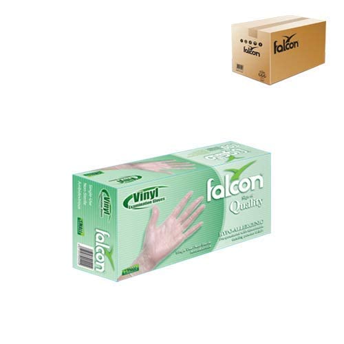 Falcon Vinyl Gloves - Clear Powder Free (M)
