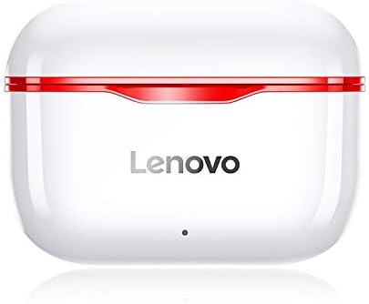 Lenovo Original LP1 TWS Bluetooth 5.0 Headphones for PC, Android, iPad, iPhoneiOS, Dual Stereo, Noise Reduction, HiFi Bass, red
