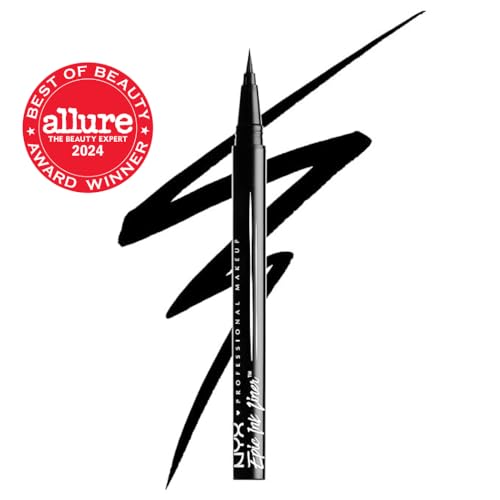 NYX PROFESSIONAL MAKEUP Epic Ink Liquid Eyeliner, Long-Lasting, Waterproof, 01 Black