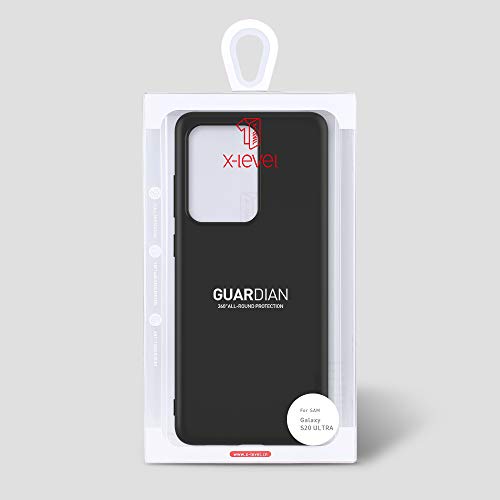 X-level Compatiable Samsung Galaxy S20 Ultra Case 5G, Slim Fit Soft TPU Ultra Thin S20 Ultra Mobile Phone Cover Matte Finish Coating Phone Case for Samsung S20 Ultra/S20 Ultra 5G - Black