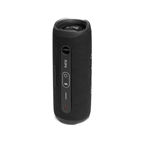 JBL Flip 6 Portable IP67 Waterproof Speaker with Bold Original Pro Sound, 2-Way Speaker, Powerful Sound and Deep Bass, 12 Hours Battery, Safe USB-C Charging Protection - Black, JBLFLIP6BLK