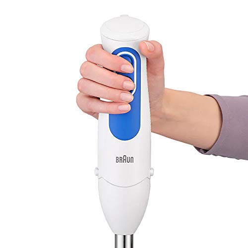 Braun Hand Blender MultiQuick 3 700W with 600ml BPA-free Beaker, 500ml Chopper, Whisk, Dual Speed, SplashControl & PowerBell Plus Technology MQ 3035 Sauce White"Min 1 year manufacturer warranty"