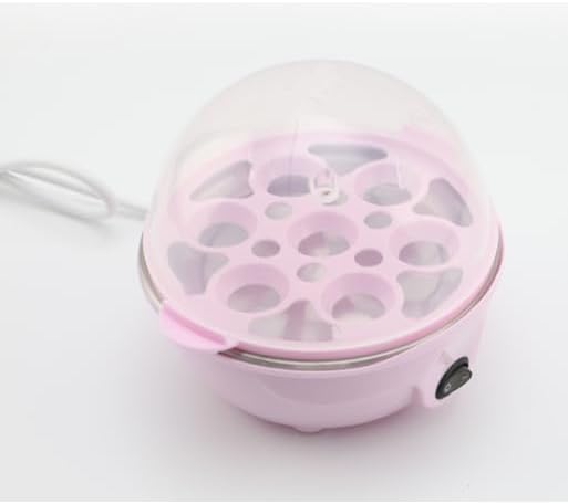 DSP Electric Egg Cooker 2-in-1 Steamer, 6-Egg Capacity, Rapid Boiler for Hard, Soft, and Poached Eggs, BPA-Free, Automatic Shut-Off, Multi-Function Cooker for Healthy Breakfasts, Model -KA5016 (Pink)