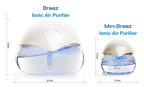 blu Breez Ionic Air Purifier- Removes Airborne Viruses, Allergens & Odors/Therapeutic Aromatherapy - Suitable for 60m2 areas