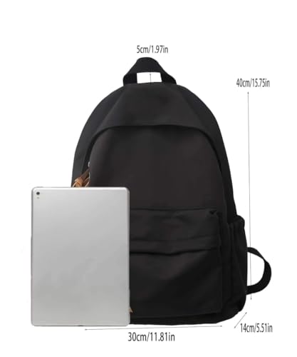Glowic Unisex'S Standard Backpack For Men Women Boys Girls/Office School College Teens & Students (Wbag-64) (Black)