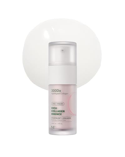 VT COSMETICS Cica Collagen Essence | Peptide Complex, 1.01 fl oz (30ml), Firming & Elasticity, Soft Skin, Glass Skin, Korean Skin Care