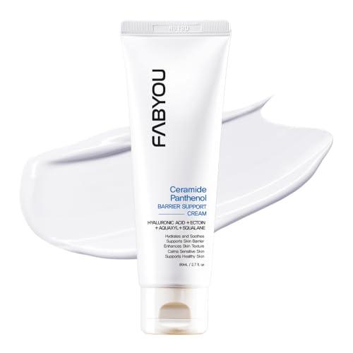 FABYOU Ceramide Panthenol Skin Barrier Support Cream 80ml – Korean Skincare for Moisturizing & Barrier Care with 8 Hyaluronic Acids with a Non-Sticky Formula for Deep Hydration, Sensitive& Dry Skin