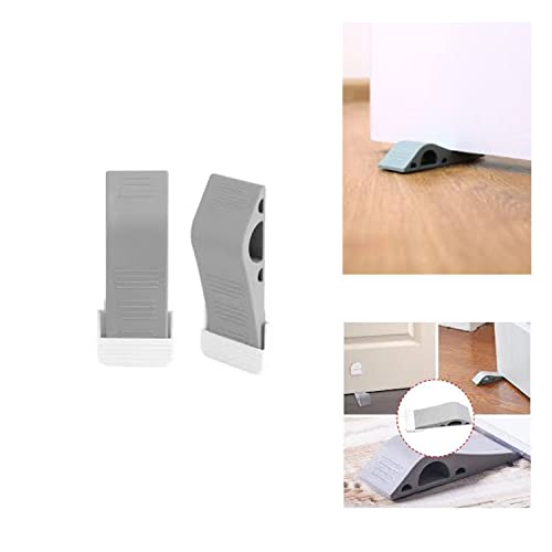SKY-TOUCH 3 Pieces per Pack Heavy Duty Rubber Door Stoppers, Non-Scratching Door Holder, Anti-Skid Durable Rubber Door Wedges for Home Office and School, Works with All Types of Floor