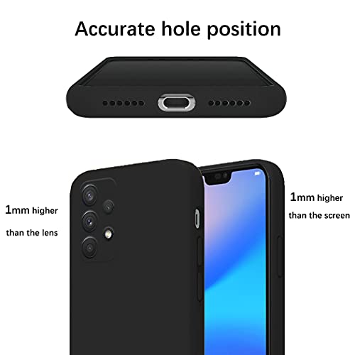 Artist Unknown Compatible with Samsung A32 4g Case Silicone Ultra Slim Cases Shockproof Anti-Scratch Phone Case for Samsung Galaxy A32 5g Full Body Protection Cover (Black, Samsung A32 4g)