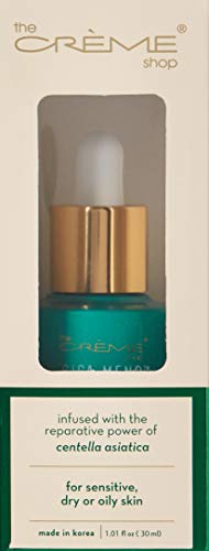 The Crème Shop Cica Face Serum. Centella Asiatica Soothe Repair & Moisturize. For Sensitive Irritated Skin, Rosacea. Made In Korea 30Ml, White