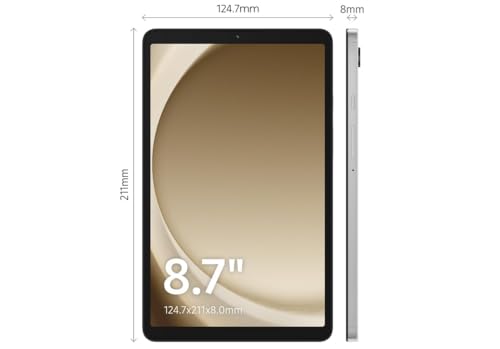 Samsung Galaxy Tab A9 LTE Android Tablet, 8GB RAM, 128GB Storage, Silver - UAE Version
