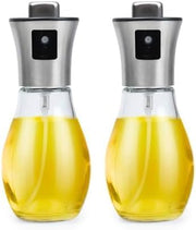 Cuisine Art Glass Oil Sprayer, 200ml Olive Oil Sprayer Mister, Olive Oil Spray Bottle, Kitchen Gadgets Accessories for Air Fryer, Oil Spritzer, Widely Used for Salad Making, Baking, Frying, BBQ - 0.2 ÙÙØªØ± (Pack of 2)