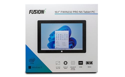 Fusion5 10.1" Windows 11 Full HD Tablet PC - FWIN232 PRO N5 Ultra Slim Tablet Computer - 8GB RAM, 256GB SSD Storage, N100 Quad-Core CPU, 10 Inch, 5G WiFi, HD Webcam, Micro HDMI, Expandable Storage