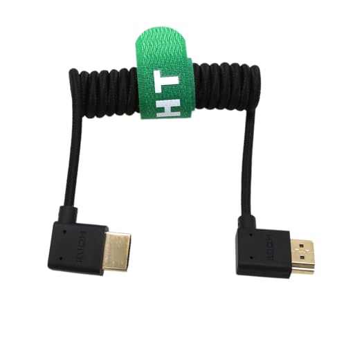 HangTon HDMI 4K 120p 8K Cable for Atomos Ninja V Portkeys FEELWORLD Monitor Sony A7Siii A7RV A7IV FX30 Canon C300 C500 Lumix S5II Nikon Camera Right Type A HDMI 2.1