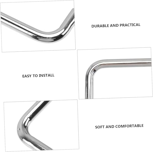 4basix Stainless Steel Solid Round Handle, 100 mm Hole Centers U-Shaped Cabinet Hardware Pull for Bedroom Bathroom Kitchen Cabinets Door (2, 100mm/4")