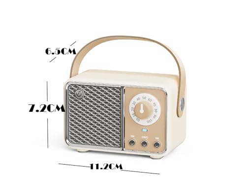 Tazweeq Retro Bluetooth Speaker, Vintage Decor, Portable Small Cute Vintage Speaker, Portable Radio Wireless Decor Speaker, for Office Kitchen Desk Bedroom Outdoor Support TF Card/AUX (Lime)