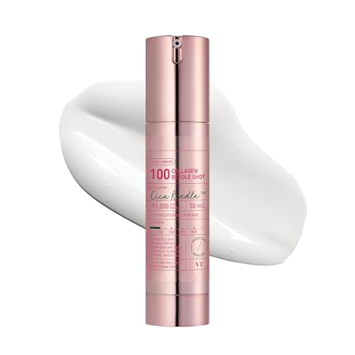 VT COSMETICS Collagen Reedle Shot 100 | Collagen Microneedling Serum, Firming & Elasticity, 500Da Collagen Extract, Soft Skin, Glass Skin, Korean Skin Booster 1.69Fl Oz(50ml)