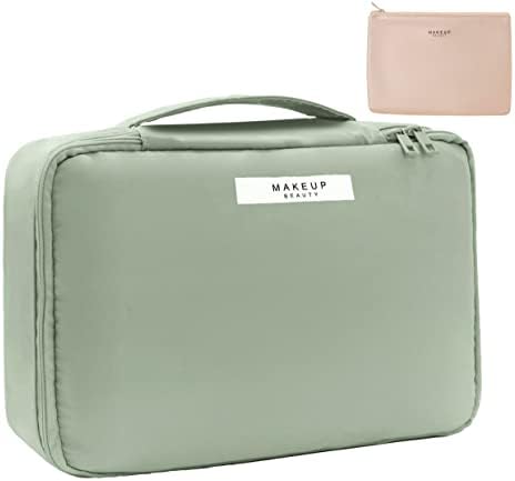 Queboom Travel Makeup Bag Cosmetic Bag Makeup Bag Toiletry bag for women and girls