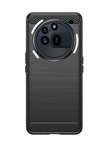 WTech Nothing Phone (3a) Pro 5G 2025 Silicone Brushed Texture Protective Case Cover (Black)