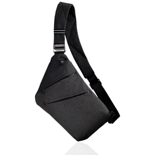 Tibroni Crossbody Bag for Men and Women, Anti-Theft Travel Sling, Shoulder Chest Bag for Outdoor Activities, Hiking, Jogging