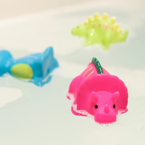 The Moon Brand Animal Bath Toys – Mini Dinosaur Toys Set for Toddlers – Floating Baby Toys for Pool and Bathtub –Prehistoric Kids Toys for Gifting, Party Favors - Dino