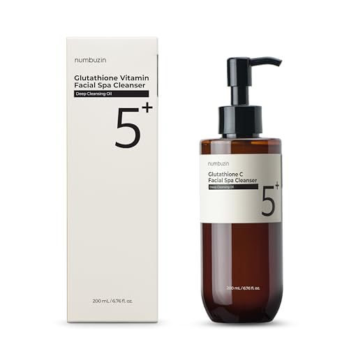 numbuzin No.5 Cleansing Oil | Glutathione Vitamin Facial Spa Cleanser | Makeup Removing Facial Cleanser | Glutathione, Vitamin C, Niacinamide | Aromatherapy, Dullness, Uneven Skin Tone | 6.76 fl oz