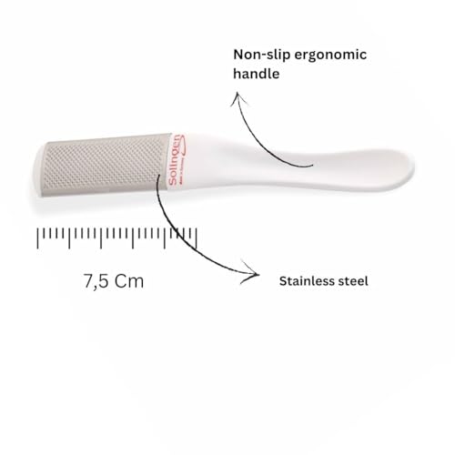 Solingen Professional Stainless Steel | Foot File | Foot Rasp | Callus Remover Best Foot Care Pedicure Tool To Remove Hard Skin | Can Be Used on Both Wet and Dry Feet | Made In Germany