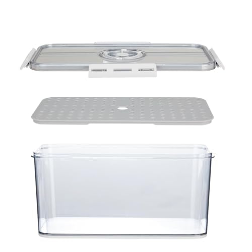 BIGTHREE Bread Bin, Airtight Bread Bins for Kitchen Counter, Refrigerator box, Time Recording Bread Box with Lid, Bread Storage Container for Homemade Bread, Toast, Bagel, Donut and Cookies