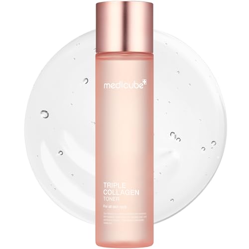 medicube Triple Collagen Toner - Hydrolyzed, Atelo, & Soluble Collagen for Deep Hydration & Plump Skin - Fast-Absorbing Formula for All-Day Suppleness, Korean Skincare (4.73 fl.oz.)