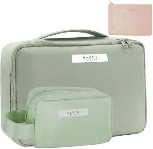 Queboom Travel Makeup Bag Cosmetic Bag Makeup Bag Toiletry bag for women and girls