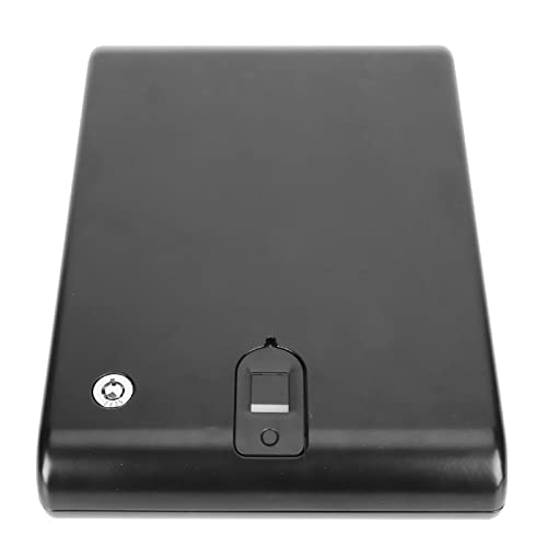 Esloy Security Box, Strong and Sturdy Safe and Practical Optical Fingerprint Low Warning Pistol Security Box for Anti-Theft for Workshop