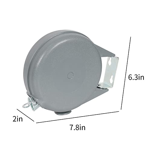 ZOES HOMEWARE Retractable Clothesline Heavy Duty Retracting Clothes Line Outdoor and Indoor with Durable ABS Shell and 40 Feet Extruded PVC Line,with Lock to Prevent Sagging Gray