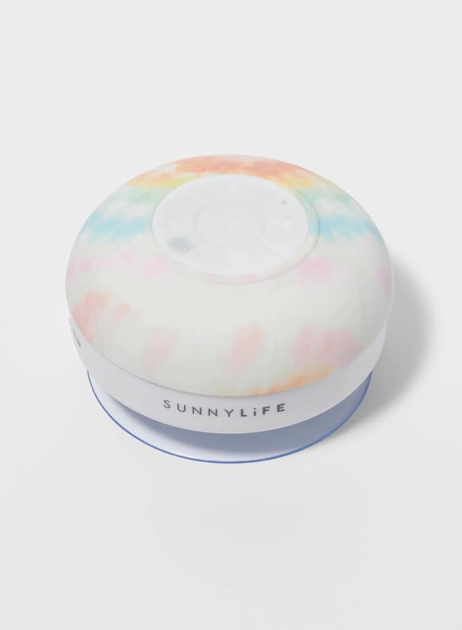 Sunny Life Waterproof Splash Speaker Tie Dye Multi - Portable Bluetooth Speaker - Colorful Tie Dye Design - IPX7 Waterproof for Pool, Beach, or Outdoors - Crisp Sound for Any Adventure