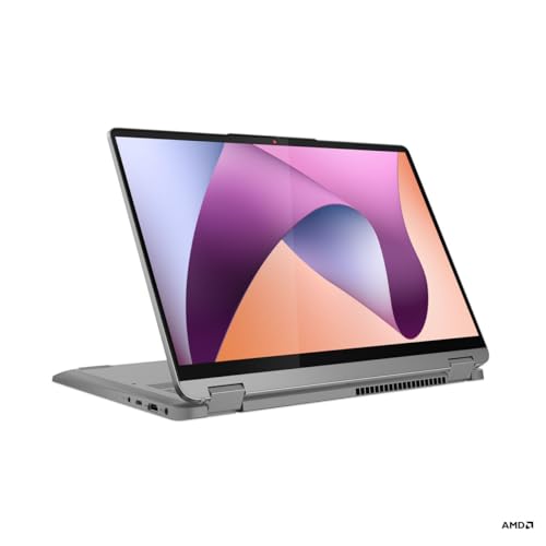 Lenovo IdeaPad Flex 5 14ABR8 2-in-1 Laptop with Pen, 14" WUXGA (1920x1200) Touch Display, Ryzen 7 7730U, 16GB RAM, 512GB SSD, Backlit Eng-Arabic KB, Win 11, Arctic Grey - [82XX0081AX]