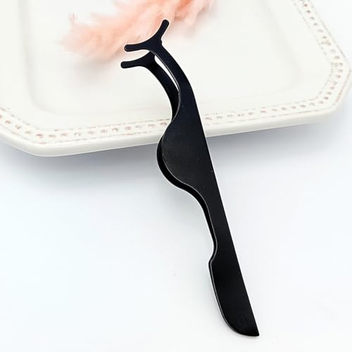 Durable Stainless Steel Eyelash Applicator Tool,Simple Black Lash Applicator Tool,Compact Portable False Eyelash Applicator Tool,for Loading and Unloading False Eyelashes for Girls Boys