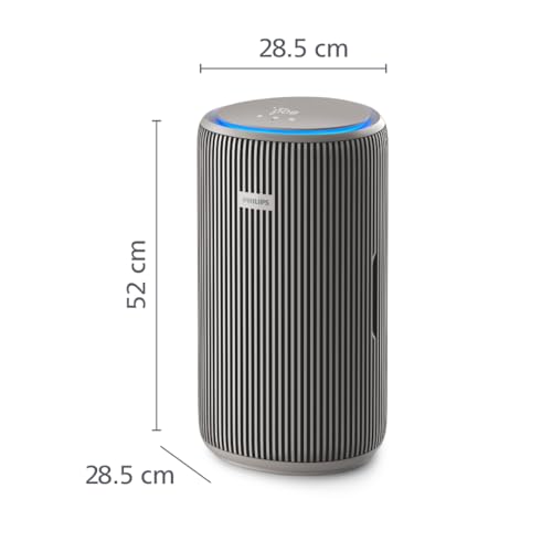Versuni Philips PureProtect 3200 Series: Smart Air Purifier, HEPA & Activated Carbon Filter, 500 m³/h CADR for spaces of 130 m², Ultra Quiet and Energy Efficient (AC3210/12)