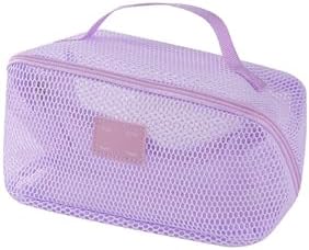 Travel Cosmetic Bag Mesh Clear Makeup Bag Women Portable Travel Toiletry Bags Makeup Organizer Bag with Handle Makeup Organizer for Travel (Green)