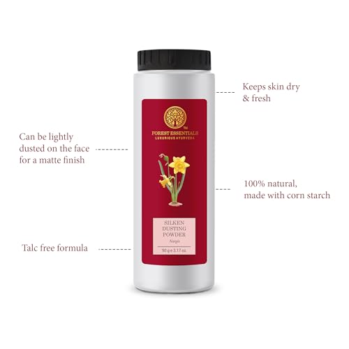 Forest Essentials Silken Dusting Powder, Nargis, 100g
