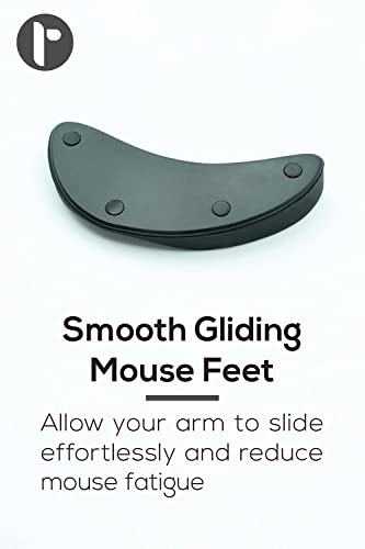 2 PCS Ergonomic Gliding Palm Rest, Soft Cooling Material, Sliding Wrist Pad That Moves with Your Mouse for Office, Computer, Laptop, Mac, Easy Typing Pain Relief Wrist Rest (Black, Silver Gray)