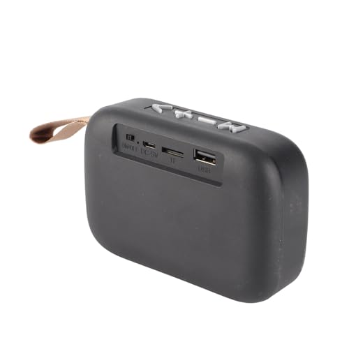 Jectse Small Speaker, Support Memory Card Small Wireless Speaker Portable Support U Disk for Travel (Black)