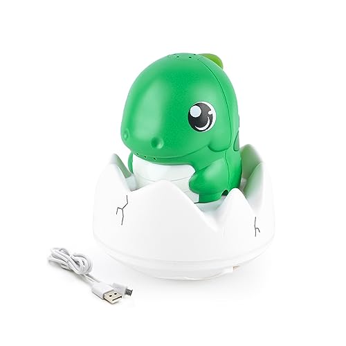 TERRIFI Baby Bath Toys, Light Up Squirt Dinosaur Bath Toys for Kids, Rechargeable Water Spray Bathly Sprinkler Automatic Floating Fountain Bath Toy Pool Bathroom Toy for Baby