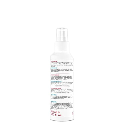 Germacare Baby EAU De Cologne for Newborn, pH Value of 5.5, Organic Edelweiss Extract From the Alps, Alcohol Free, Perfect Combination of Fragrance, 150ml