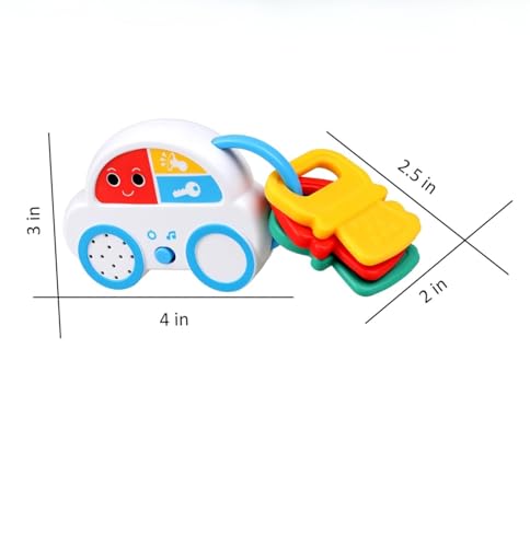 Baby Musical Toy Car with Teether | BPA-Free Push Toy with Engine Sound, Horn & Melodies | Educational Infant Toy for 6-18 Months | Baby Gift for Boys & Girls, UAE