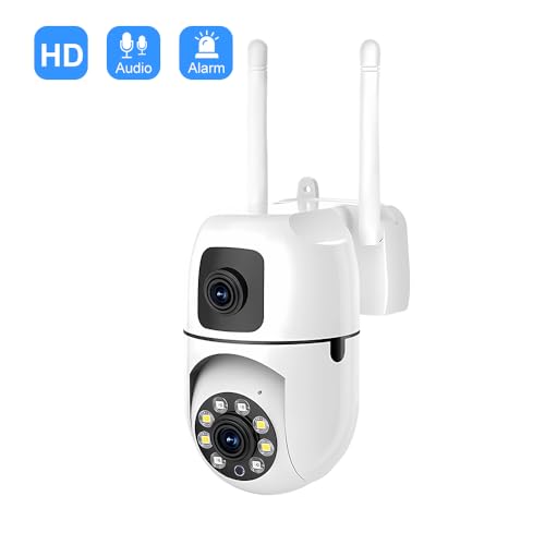RUBO Safe Live CameraDual-Lens Indoor Camera, 2MP 360° Dual Lens Smart Security Camera, WiFi Wireless Indoor Security CameraMotion Tracking, Dual-Screen Display/Audio, Phone Alerts