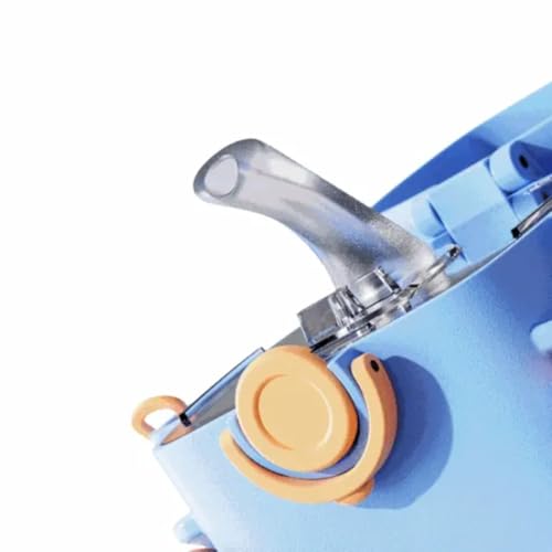 Bus Shape Water Bottle With Straw Lid Portable Kid Water Cup With Shoulder Strap Detachable Leakproof Flip Lid Cute Drinking Water Bottles For Kids. (Sky Blue)