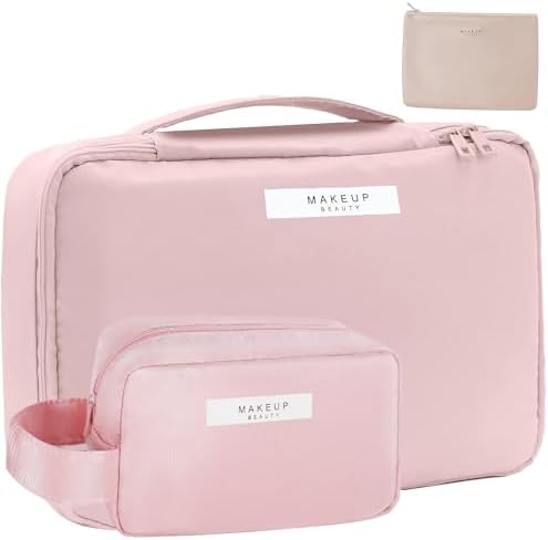 Queboom Travel Makeup Bag Cosmetic Bag Makeup Bag Toiletry bag for women and girls