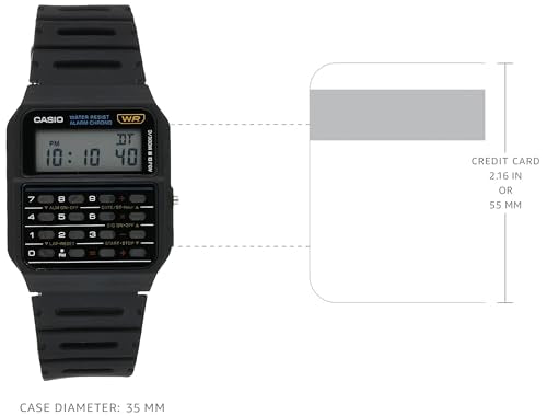 Casio Unisex Watch - CA-53W-1Z grey Dial, Black Band